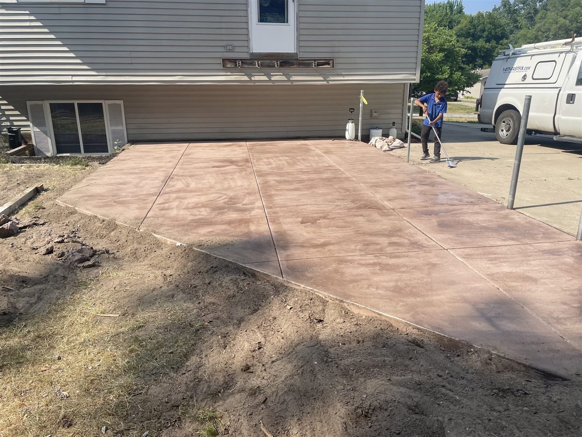 FastFix Concrete stamped and stained decorative concrete in Michigan